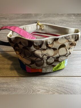 Y2K Coach Legacy Multi-Stripe Hobo Shoulder Bag Signature Jacquard A0768-10858
